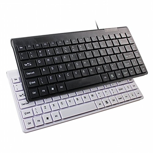 Clavier ordinateur portable externe blanc mince silencieux avec fil - 3