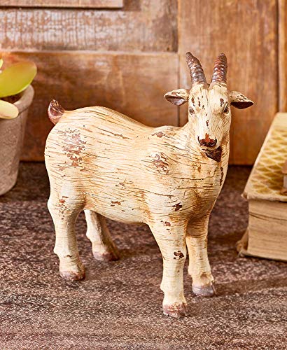 Better Home Space Farmhouse Decor Farm Animals | Animal Figures| Farm Toy |Animal Sculpture and Animal Statues| Cow Sculpture|Sheep Sculpture |Goat Sculpture |Pig Sculpture Rustic Farmhouse (Goat)