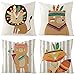 DORBOKER Kissenbezug 45x45cm Tiere Leinen Kissenbezüge Dekokissen Kissenhülle Set Kissen Fall für Sofa Auto Schlafzimmer Zuhause Patio Garten Bauernhaus KinderZimmer Dekor 18x18 -D