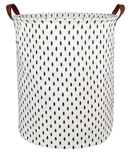 Boohit Storage Baskets,Canvas Fabric Laundry Hamper-Collapsible Storage Bin With Handles,Toy Organizer Bin For Kid's Room,Office,Nursery Hamper, Home Decor (Tree) #TOP3