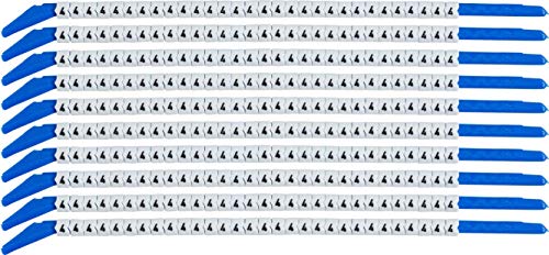 Marqueurs de câbles SCN13-4 Brady noir sur blanc en lot de 300