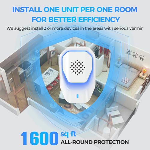 Image of 6 Packs Ultrasonic Pest Control Repeller, Electronic Plug in Indoor