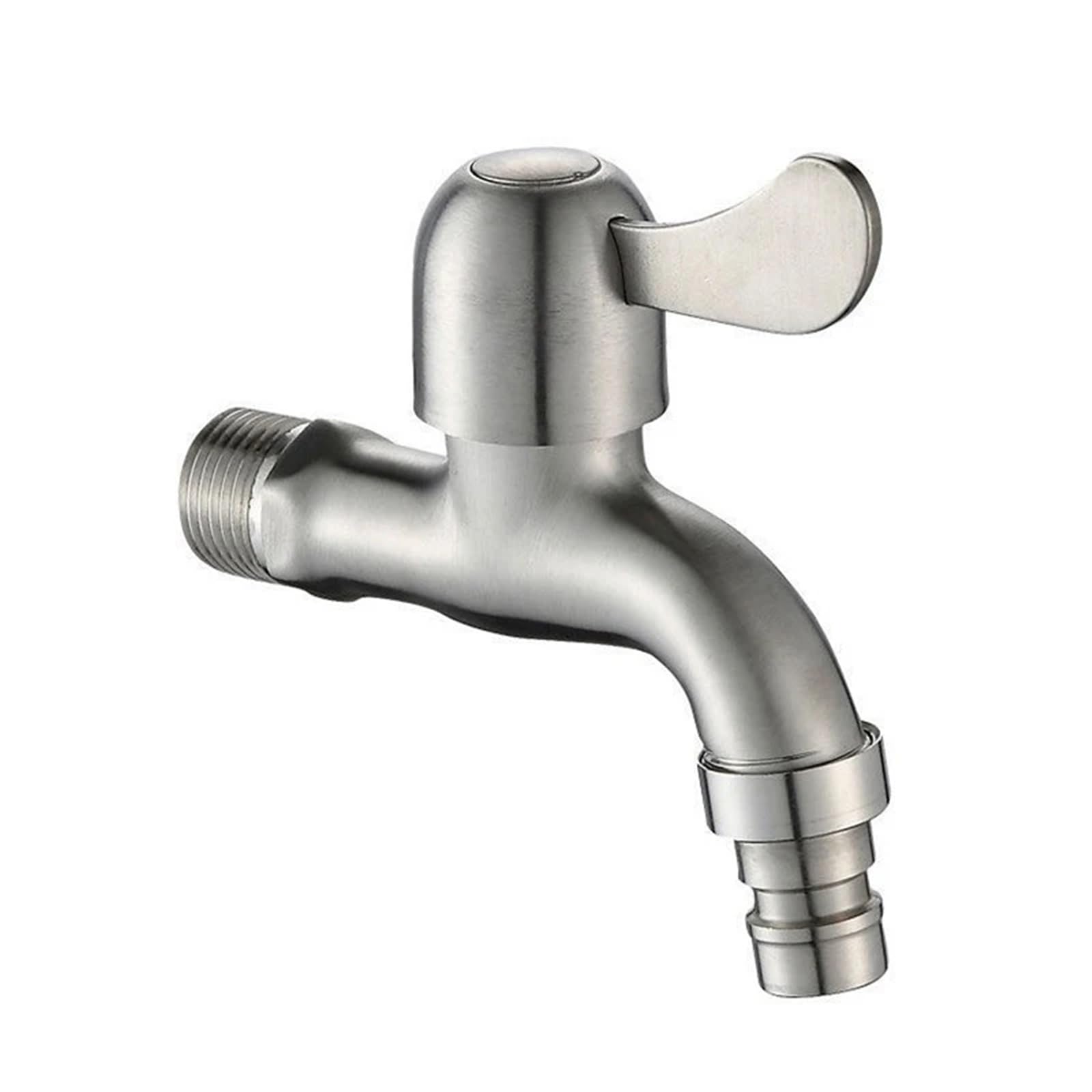 Lyvqzpwlr B Athroom Asin Pillar Taps, 304 Stainless Steel Outdoor Garden Fast Open Faucet Multicolor(B)