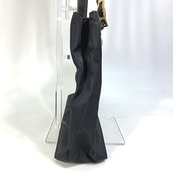 Versace Sunburst Vintage Tote Bag Chain Shoulder Bag Nylon Women's Used, black/gold