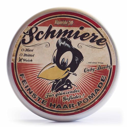 Rumble59 - Schmiere Pomade Herren - Klassiker mit Waldfrüchte Duft - 140 ml, leichter Halt - wachsbasierte Haar Pomade für normale und feine Haare - Hairstyling Made in Germany
