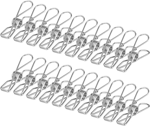 Catálogo para Comprar On-line Pinzas para tender la ropa - solo los mejores. 41 60 Pinzas para Ropa de Acero Inoxidable, Pinzas para Tender La Ropa, Pinzas Metal Resistentes Multifuncional para Tendedero, Calcetines, Fotos, Merienda, Toallas (6CM)