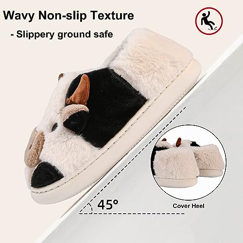 KEYUSHOP Cow Slippers for Women Men Kids House Slippers Super Soft Cute Animal Winter Warm Cozy Non-Slip Home Shoes Indoor Outdoor2
