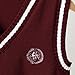 Boys Girls School Uniform Sweater Vest 2025 Fashion Teen V Neck Knit Vest Sleeveless Slim Fit (Wine, 13-14 Years)