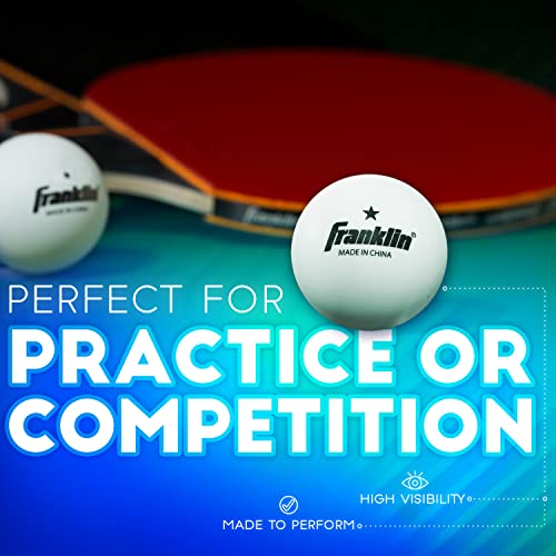 Image of Franklin Sports One Star Ping Pong Table Tennis Balls - 38mm 6-Pk - White