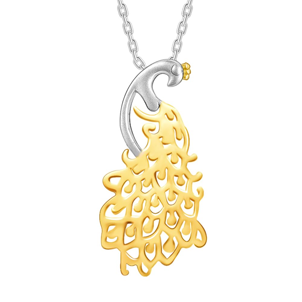 GIVA 925 Silver Golden Peacock Pendant with Link Chain| Necklace to Gift Women & Girls | With Certificate of Authenticity and 925 Stamp | 6 Months Warranty* (B0D1XMZP3Y) Amazon Price History, Amazon Price Tracker