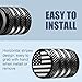 Tire Valve Stem Cap Cover - (12 Pack) Tire Air Cap Metal with Plastic Liner Corrosion Resistant Leak-Proof American Flag for Car Truck Motorcycle Bike Black