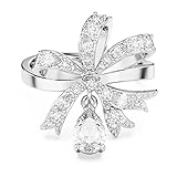 Einzigartige Swarovski-Qualität: Der Damenring besticht durch sein rhodiniertes Design und sorgt mit runden und tropfenförmigen Details für einen klassischen und edlen Look