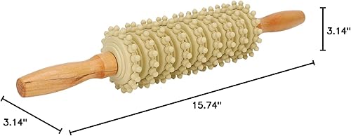 Miniatura 9 de Rodillo de masaje fascia, Rodillo de madera, Puntos de gatillo, Pierna delgada, Afloja la celulitis, Rodillo de masaje de fascia para heridas