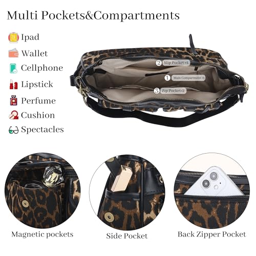 Image of Angel Kiss Hobo Purses for Women Crossbody Shoulder Bag Ladies Multi Pocket Handbags with Adjustable Shoulder Strap | Soft Vegan Leather