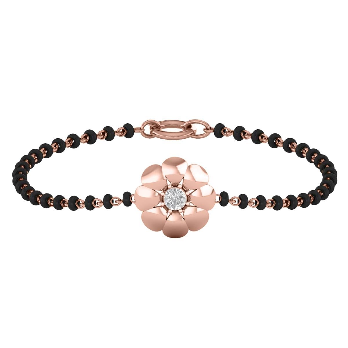 14K Rose Gold Diamond Bracelet for Women