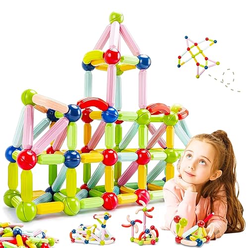 Image of VGRASSP Magnetic Sticks Building Blocks Set for Kids - Creative STEM Toy for Boys and Girls with Strong Magnets, Vibrant Colors, Safe & Durable Design, Ideal for Ages 3+ (36 Pcs Set)