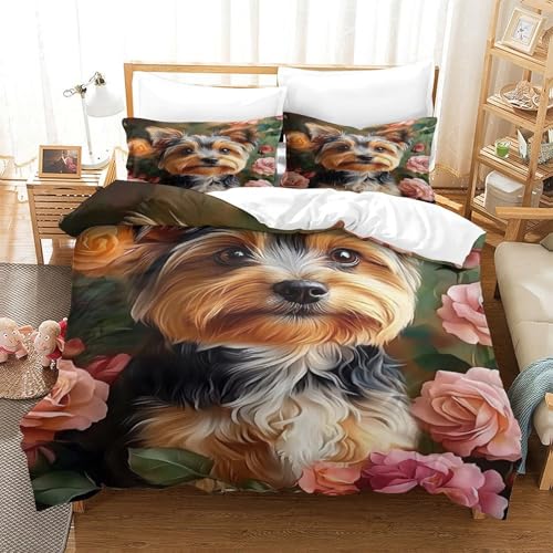 Housse de couette Yorkshire hypoallergique en microfibre ultra douce 3D