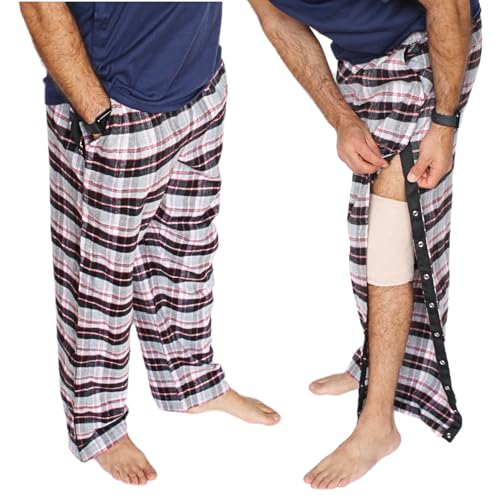 Image of Inspired Comforts Unisex Tearaway Post Surgery Recovery Pajama Pants with Side Snaps & Pockets