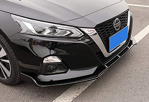 3PCS Front Bumper Lip Kit fit for Compatible with 2019-2022 Nissan Altima Sedan/4DR, Sports-Style Splitter Trim Protection Spoiler, Air-Dam-Chin-Diffuser (Painted Black)