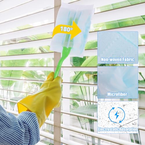 Image of 30PCS Disposable Dusters Refills Compatible with Swiffer,180 Degree Electrostatic Disposable Replacement Head for Home,Office,Ceiling Fans,Blinds and Furniture Dusting (Pack of 2)