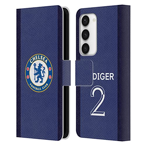 Funda libro Samsung S23 para ver partidos de fútbol Chelsea Rüdiger