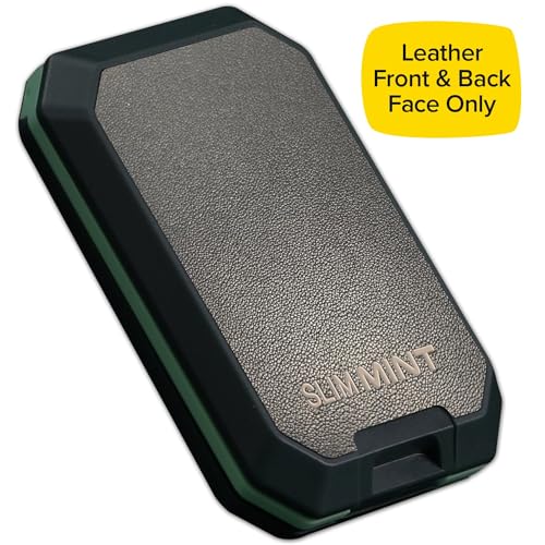 Slim Mint Wallet Leather Edition Ultra-Thin RFID-Blocking, AS-SEEN-ON-TV, ID Theft Protection, Easy to Carry, Reach Cards & Cash with a Touch of a Button, Aluminum Outer Shell, Crush-Resistant2