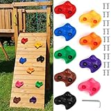 KKYOYRE 9 Klettergriffe für Kletterwand, extra groß für Kinder oder Erwachsene, DIY-Griffe mit...