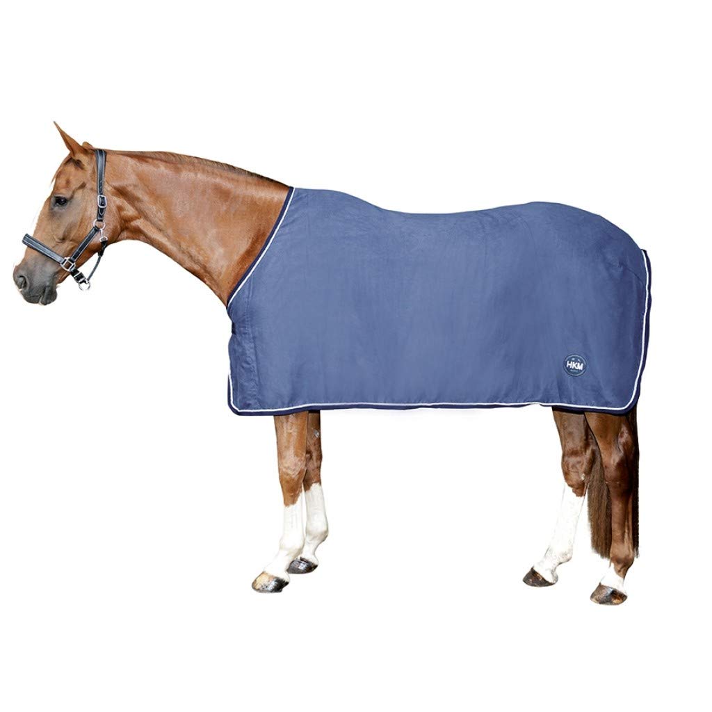Abschwitzdecke HKM bleu foncé 135 cm pour le séchage optimal du cheval après l'effort
