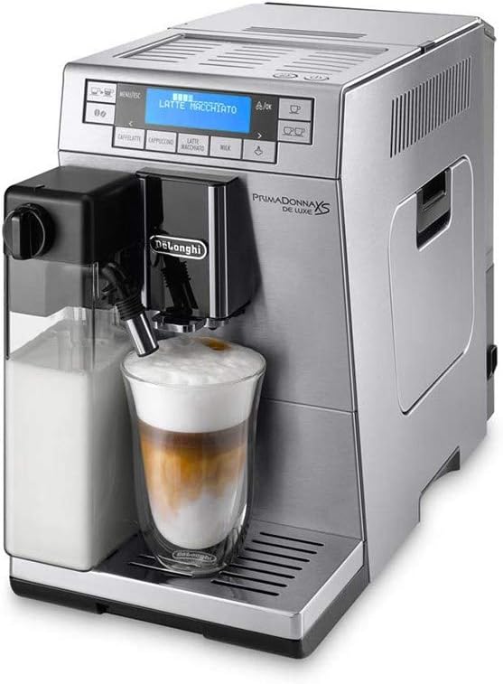 De'Longhi PrimaDonna XS De Luxe Bean-To-Cup Coffee Machine - Silver, ETAM 36.365.M, 1