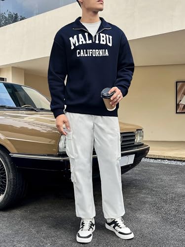 Image of Noble Monk Men's Baggy Fit Sweatshirt | Drop Shoulder Oversized Sweatshirt | Long Sleeve Zip with Collared Sweatshirts for Men's
