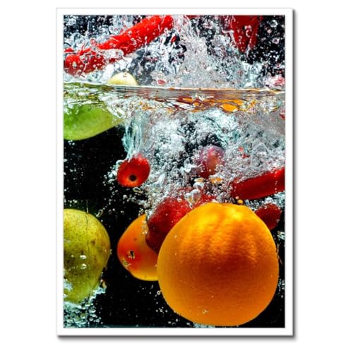 Poster haut de gamme fruits et légumes avec cadre noir H719M