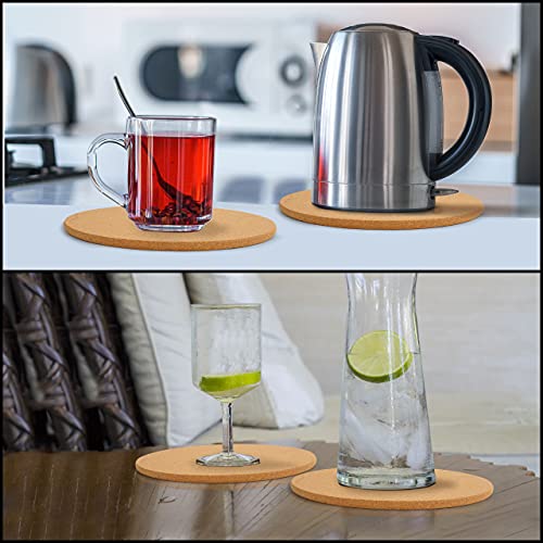 Belle Vous Salvamanteles para Ollas Calientes Redondos de Corcho (Pack de 4) 21,6 cm de Diámetro,1 cm de Grosor… - Imagen 7