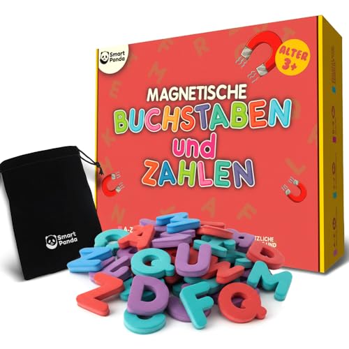 Smart Panda Magnetische Buchstaben und Zahlen für Kinder - [1x A-Z, 3x...