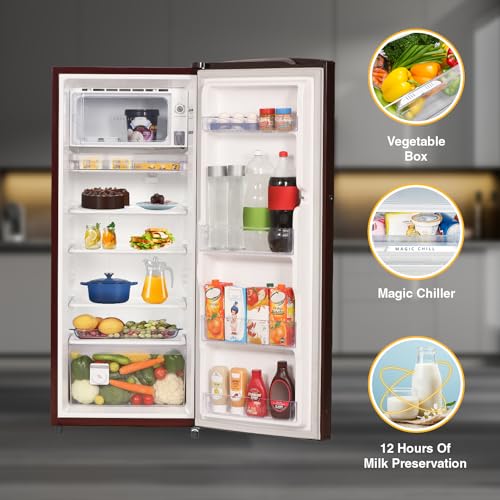 Image of Whirlpool 207 L 5 Star Icemagic Pro Inverter Direct-Cool Single Door Refrigerator (230 IMPRO PRM 5S INV WINE ABYSS-Z, 2023 Model)