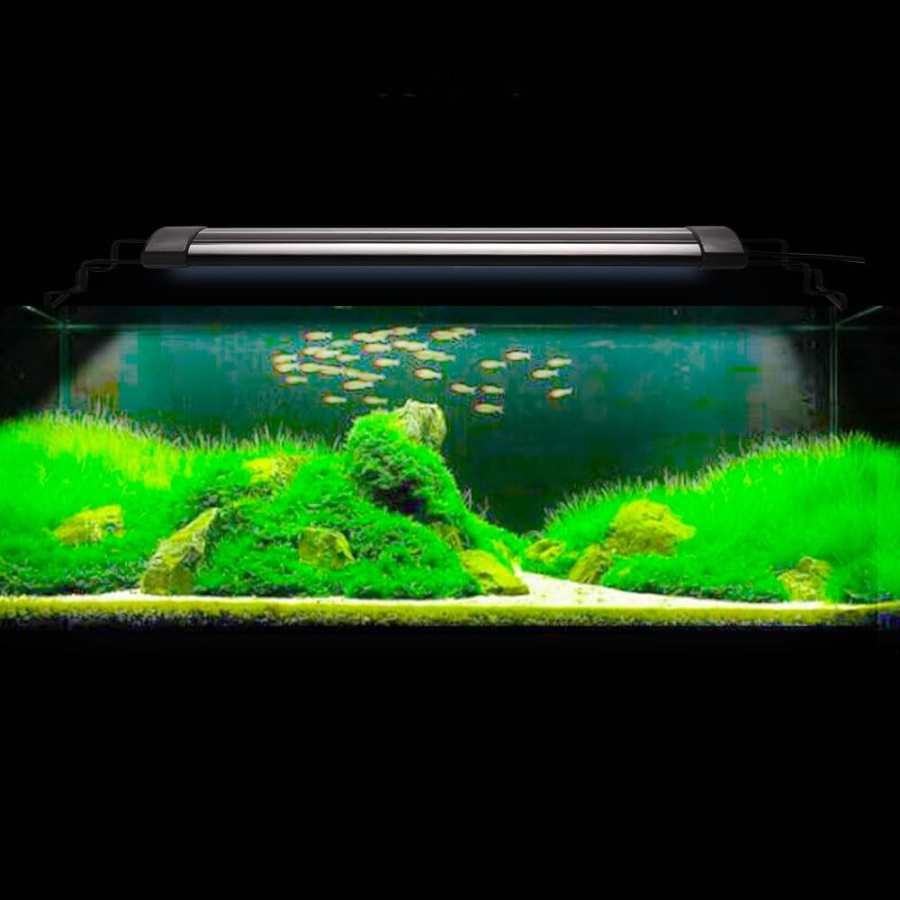 LED Eclairage Aquarium, Lampe LED Aquarium 90-110 cm, pour Poisson et Plante, Support Extensibles, IP68 étanche Light pour Réservoir de Poissons Plante