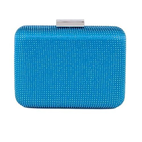 Sac clutch Polly bleu clair en satin parfait pour vos mariages et cocktails