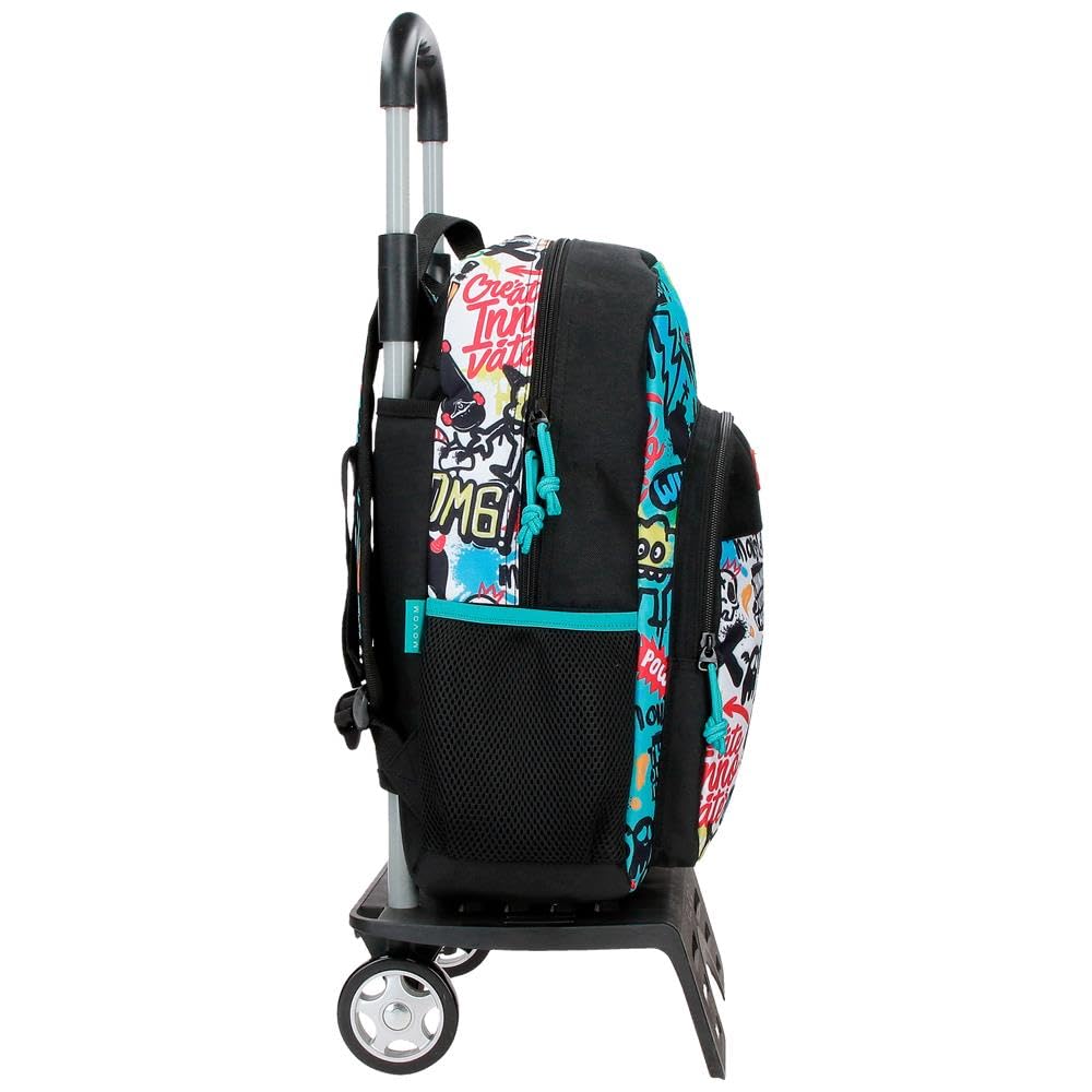 Movom Monsters Mochila Escolar Negro 30x40x13 cm Poliéster 15,6L