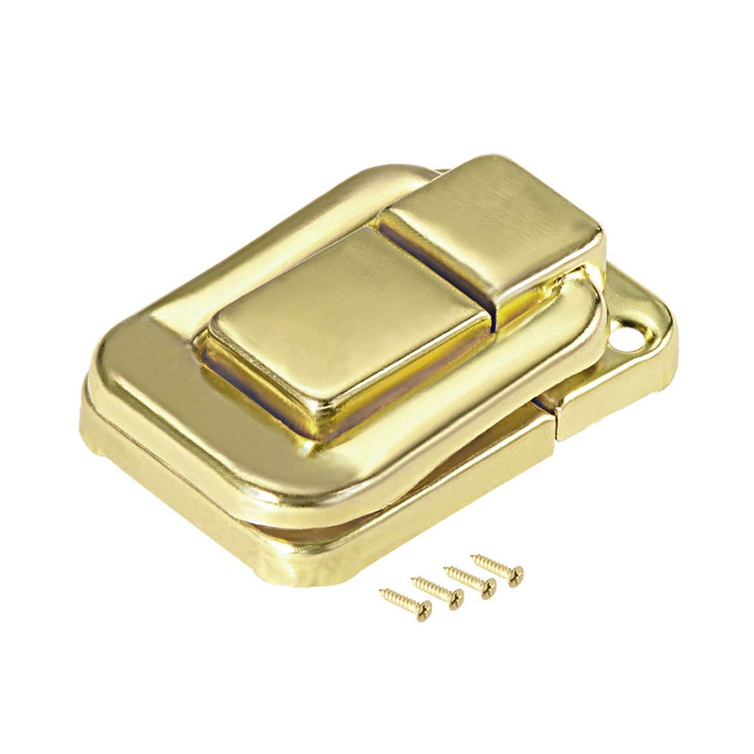 Toggle Latch, 38 mm Retro Style Hasp Yellow Decorative Jewellery Suitcase Box Catch with Screws, Pack of 4