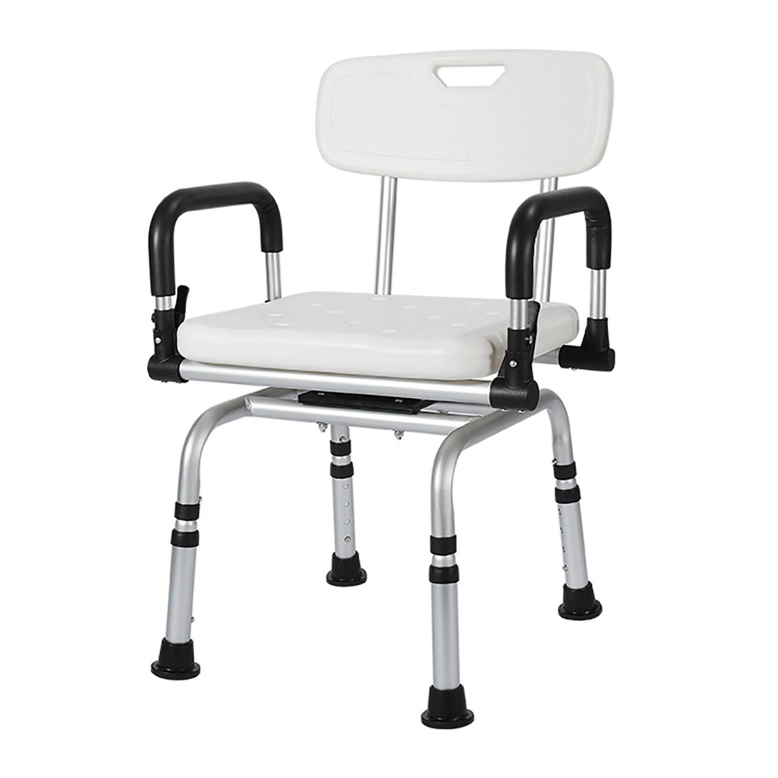 Silla de Ducha giratoria, Silla de Ducha Ajustable para Personas Mayores y discapacitadas,Asiento de Ducha Resistente y Taburete para bañera