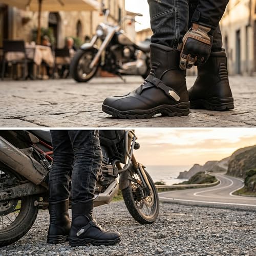 Bottes moto mi-hauteur VPR X35 imperméables avec semelle crantée grip - 7