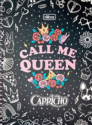 Caderno Espiral Capa Dura Colegial 10 Matérias 160 Folhas Capricho, Tilibra