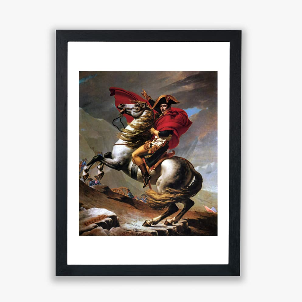 Impression encadrée Jacques David Napoléon traversant les Alpes d'art giclée