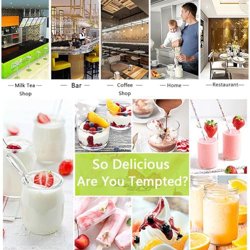 Commercial Milkshake Maker, Electric Stainless Steel Milk Shaker Machine with 800ML Cup, 1800rpm Milkshake Drink Mixer Smoothie Blenders for Home Milk Tea/Coffee Shop - Image 7