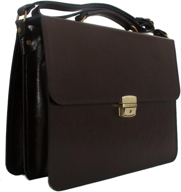 Luxury Leather Briefcase Business Laptop Document Case
