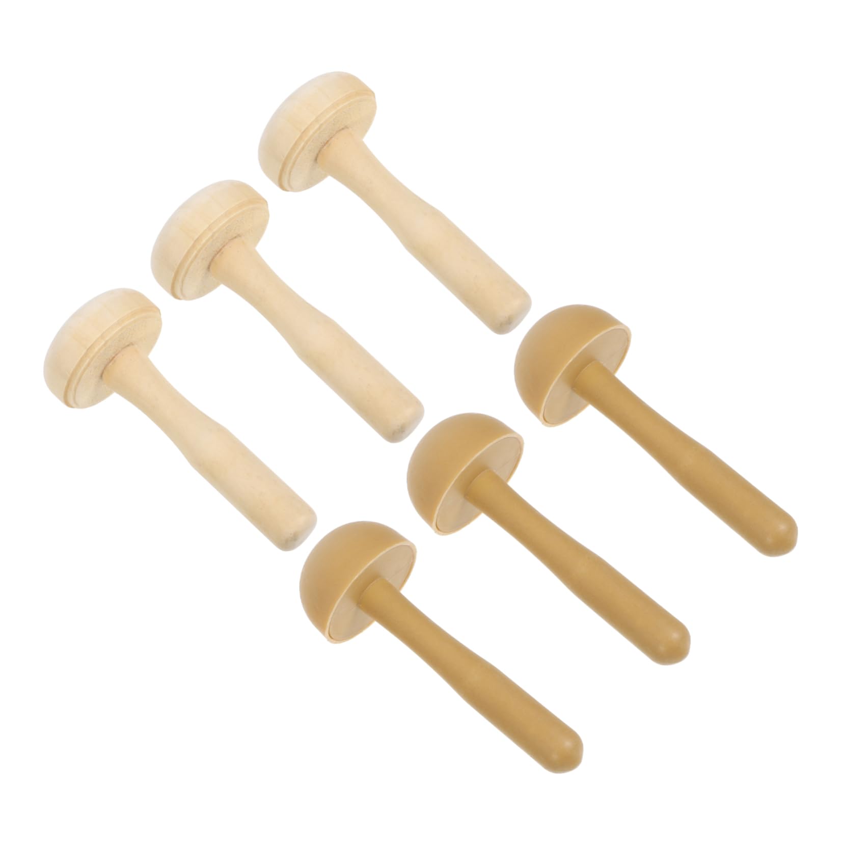 DOITOOL 6pcs Artist Printmaking Tools Wood Plastic Mushroom Ink Rollers for DIY Art Projects Versatile Craft Supplies for Printmaking Carving and Painting