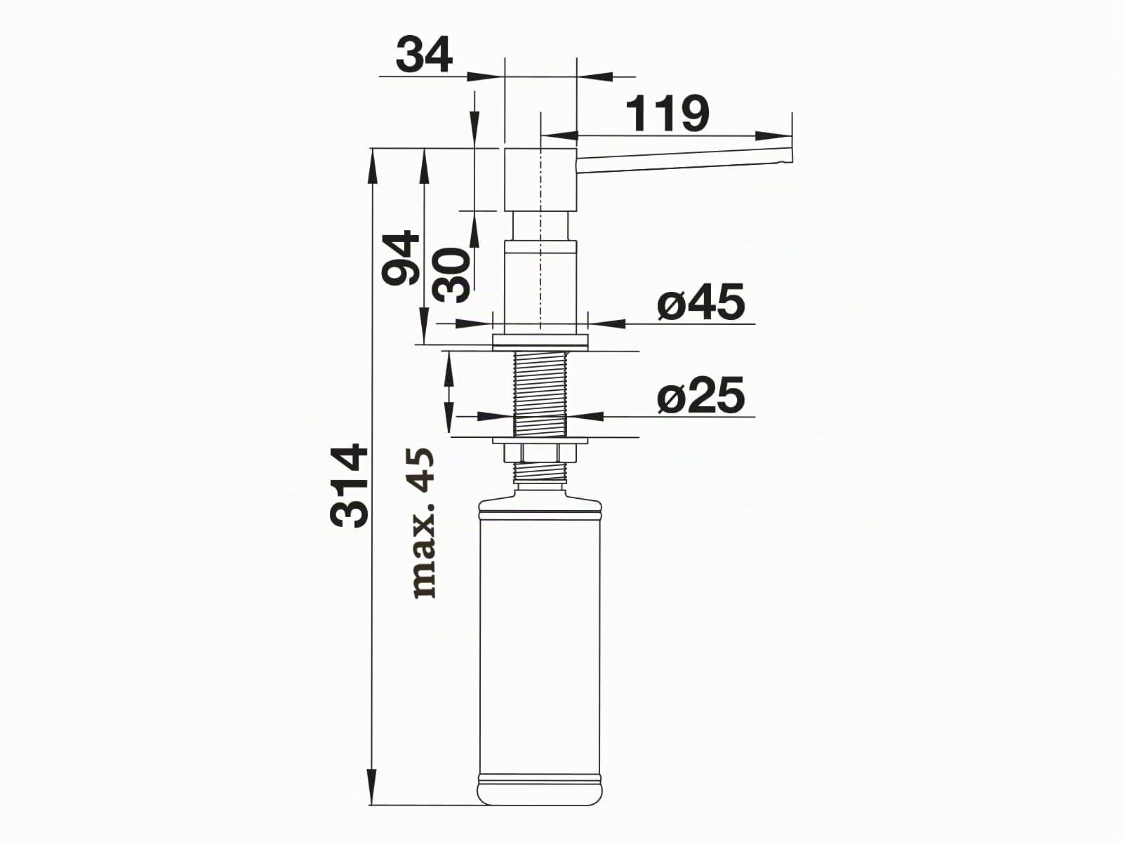 Blanco LATO Spülmittelspender in satin platinum – Bild 3