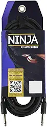 CABO DE GUITARRA NINJA CABLE 0,20 MM CONECTOR P10/P10 10FT 3,05 METROS PRETO - SANTO ANGELO