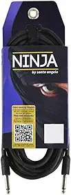 CABO DE GUITARRA NINJA CABLE 0,20 MM CONECTOR P10/P10 10FT 3,05 METROS PRETO - SANTO ANGELO