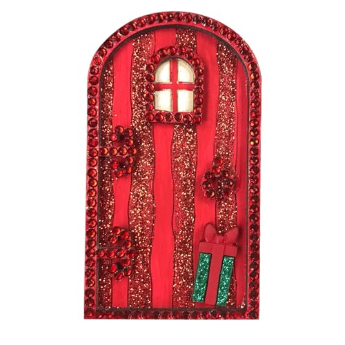 TENYELE Colorido accesorio de madera para jardín, decoración de puerta, adorno de boj para patio, ventana, estatuas de cuentos de hadas, decoración romántica, ambientes, mejorador, idea de regalo de