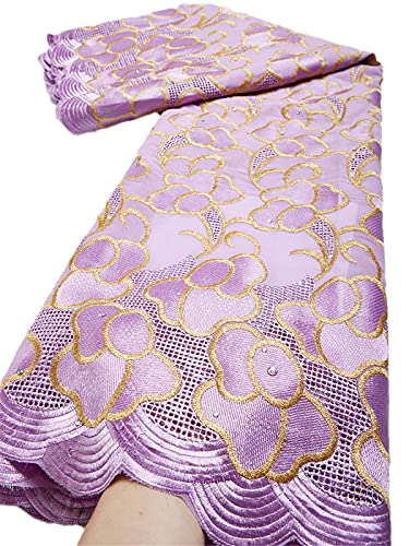 Tissu dentelle en coton nigérian idéal pour vos tenues de mariage et fêtes